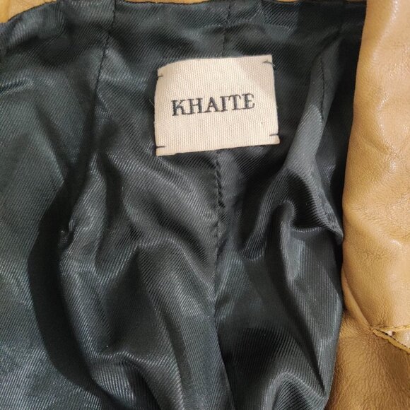 Khaite Russo Lambskin Leather Jacket in Tan 4 - Picture 14 of 15